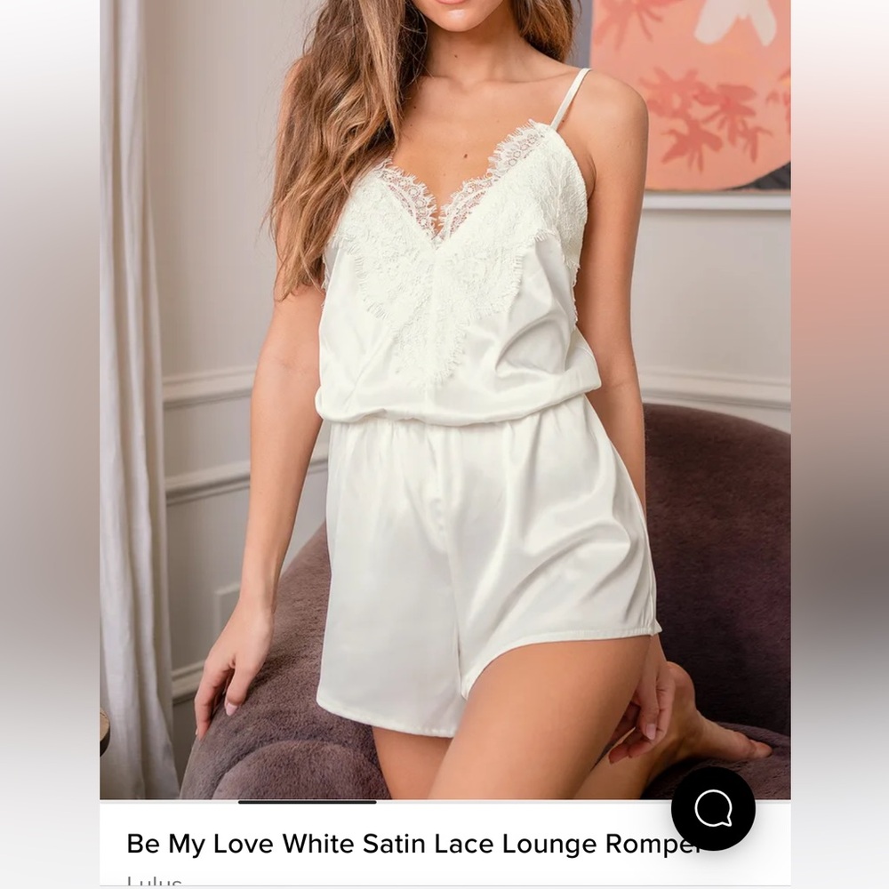 Lulus White Satin Romper
